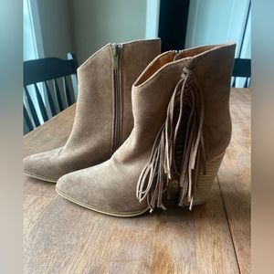 Fringed Tan Bootie from Buckle